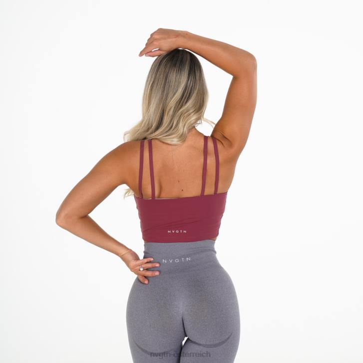 Fitness Frauen NVGTN 6J66280 Preiselbeere Poise-BH-Oberteil