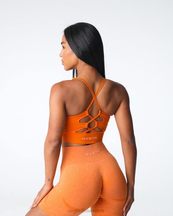 Fitness Frauen NVGTN 6J668 gebranntes Orange Thrive nahtloser BH