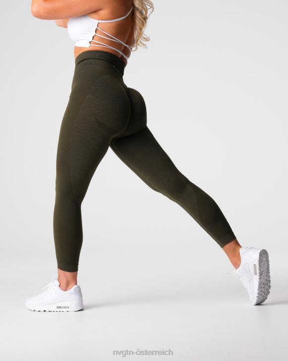 Fitness Frauen NVGTN 6J66492 Olive Kontur 2.0 nahtlose Leggings