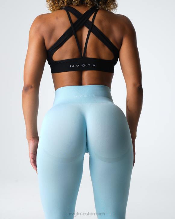 Fitness Frauen NVGTN 6J66494 pastellblau Konturnahtlose Leggings