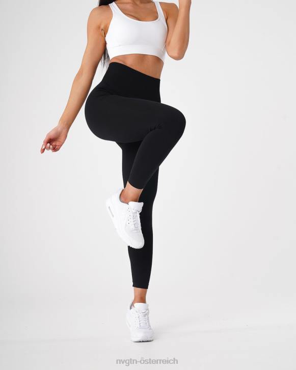 Fitness Frauen NVGTN 6J66495 Schwarz Solide nahtlose Leggings