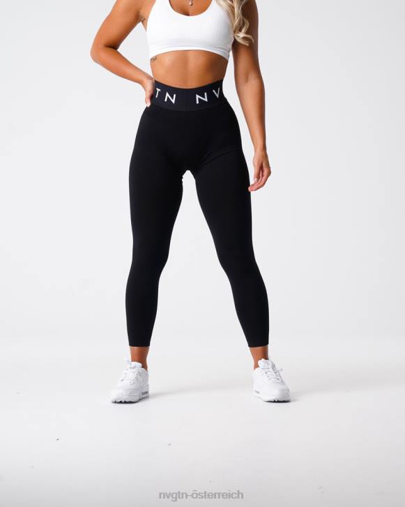 Fitness Frauen NVGTN 6J66496 Schwarz Nahtlose Sport-Leggings