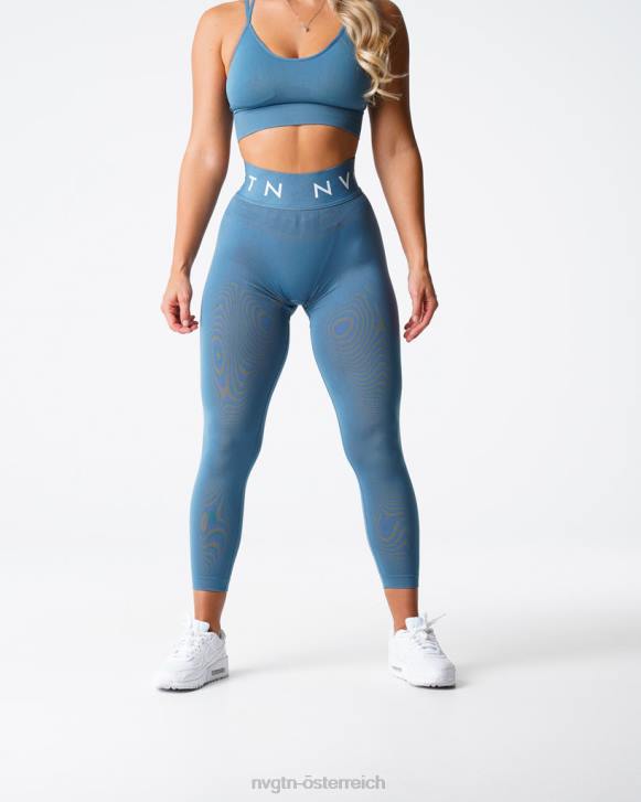 Fitness Frauen NVGTN 6J66498 Steinblau Nahtlose Sport-Leggings