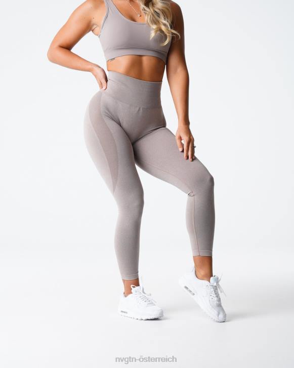 Fitness Frauen NVGTN 6J66504 Taupe Konturnahtlose Leggings