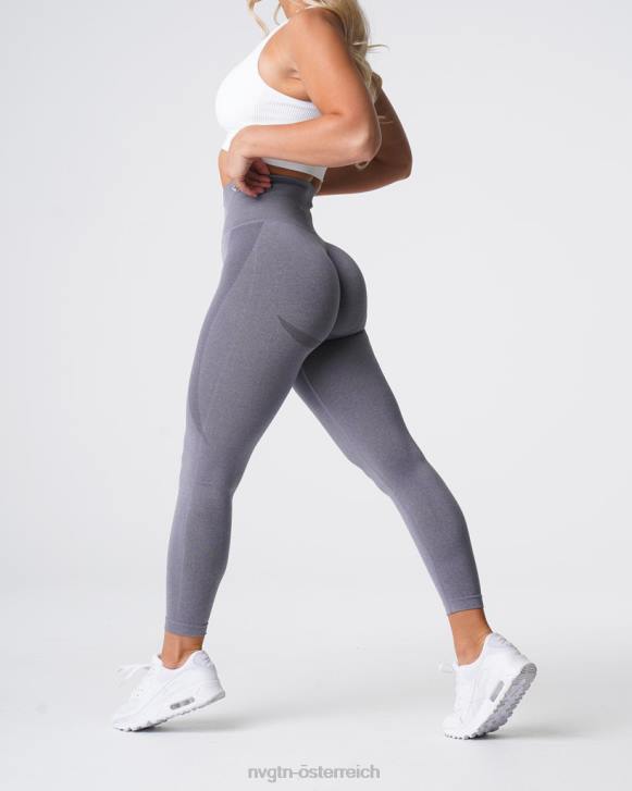 Fitness Frauen NVGTN 6J66508 grau Konturnahtlose Leggings