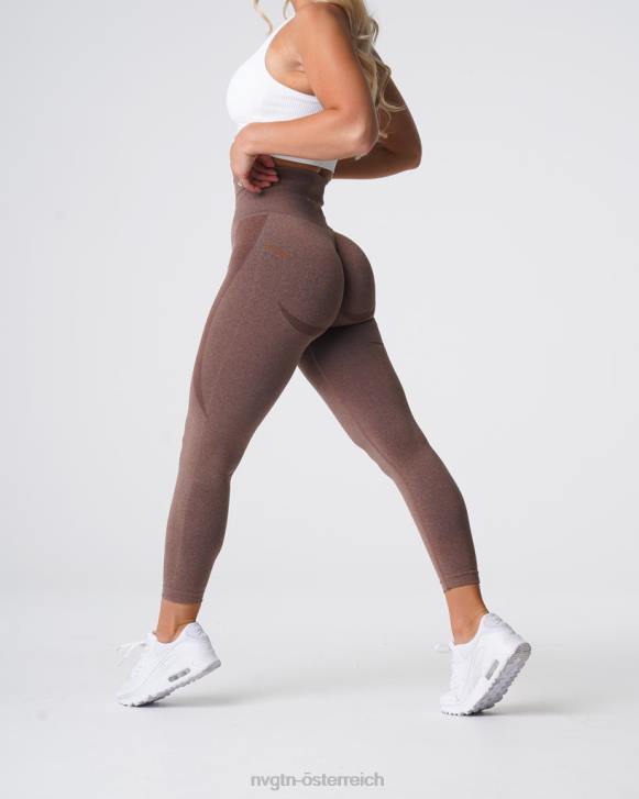 Fitness Frauen NVGTN 6J66511 Kakao Konturnahtlose Leggings