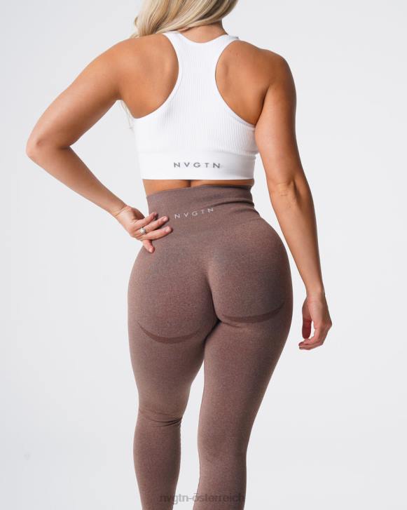 Fitness Frauen NVGTN 6J66511 Kakao Konturnahtlose Leggings