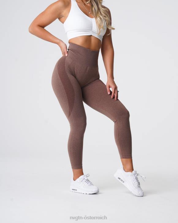 Fitness Frauen NVGTN 6J66511 Kakao Konturnahtlose Leggings