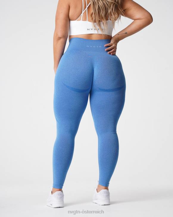 Fitness Frauen NVGTN 6J66512 Meerblau Konturnahtlose Leggings