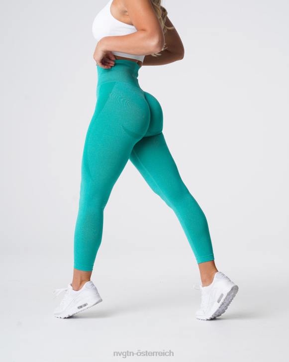 Fitness Frauen NVGTN 6J66513 Türkis Konturnahtlose Leggings