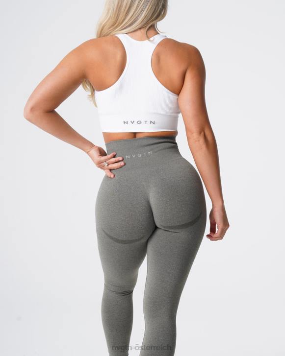 Fitness Frauen NVGTN 6J66525 Khakigrün Konturnahtlose Leggings