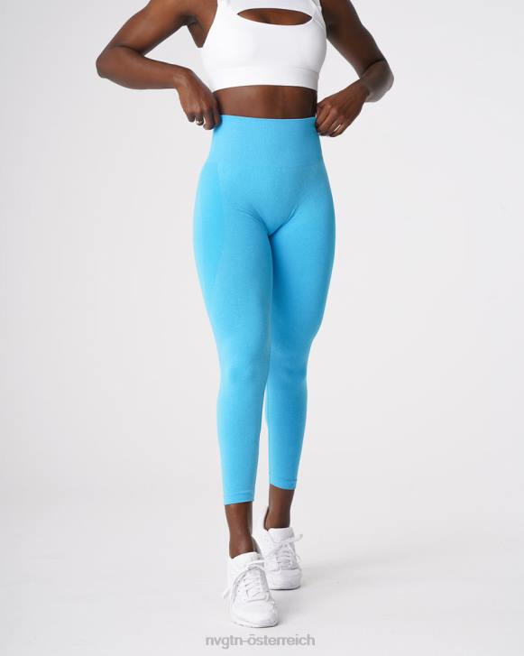 Fitness Frauen NVGTN 6J66530 Aqua Konturnahtlose Leggings