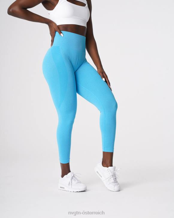 Fitness Frauen NVGTN 6J66530 Aqua Konturnahtlose Leggings