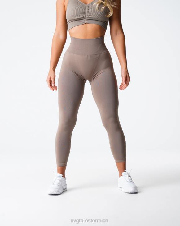 Fitness Frauen NVGTN 6J66558 Taupe Solide nahtlose Leggings