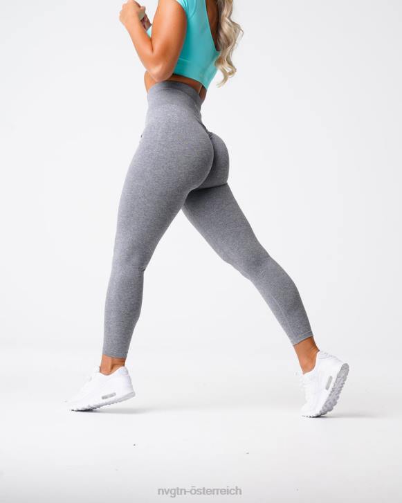 Fitness Frauen NVGTN 6J66560 grau Nahtlose Scrunch-Leggings