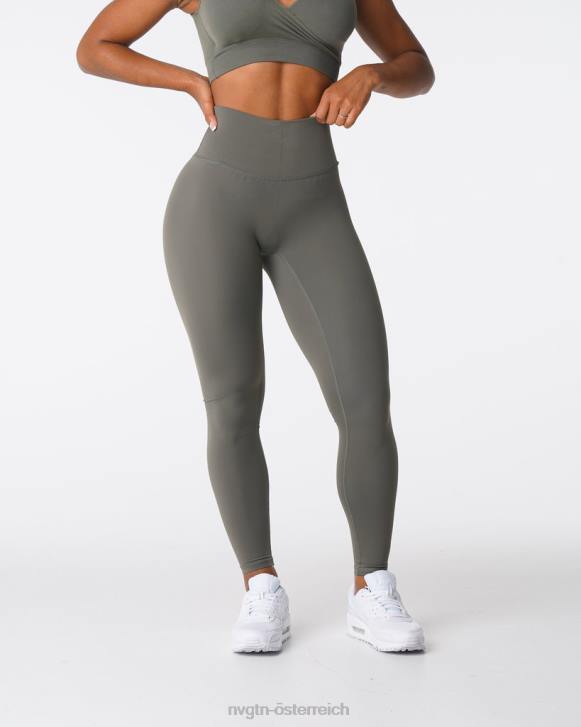 Fitness Frauen NVGTN 6J66567 Khakigrün charakteristische 2.0-Leggings