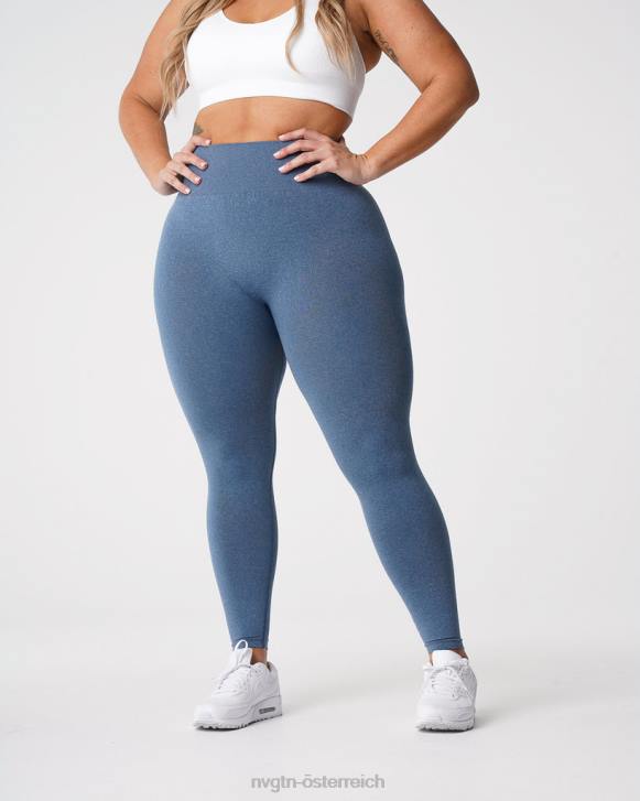 Fitness Frauen NVGTN 6J66608 Schieferblau Nahtlose NV-Leggings