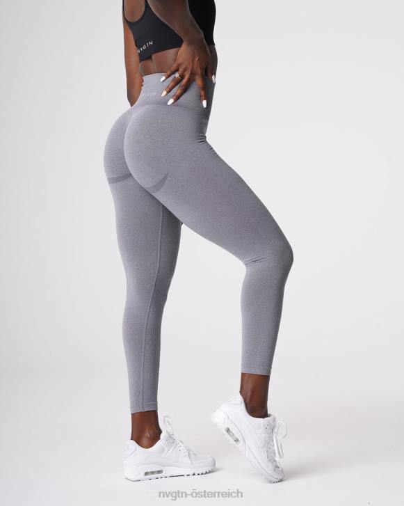 Fitness Frauen NVGTN 6J66611 grau Nahtlose Leggings mit Kurven