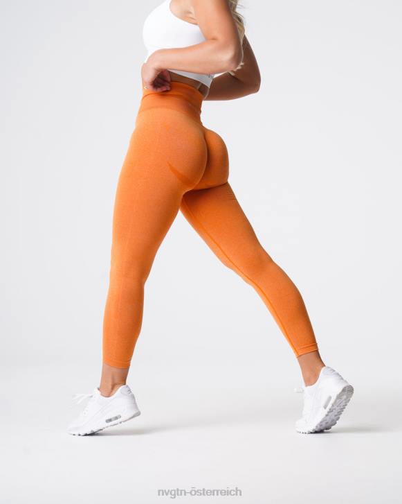 Fitness Frauen NVGTN 6J66614 gebranntes Orange Nahtlose Leggings mit Kurven