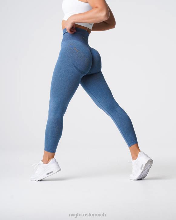 Fitness Frauen NVGTN 6J66619 Schieferblau Nahtlose Leggings mit Kurven