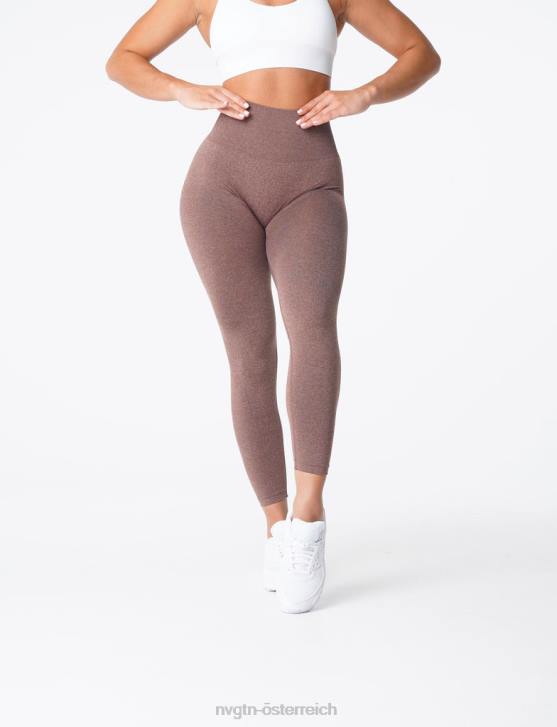 Fitness Frauen NVGTN 6J66623 Kakao Nahtlose Leggings mit Kurven