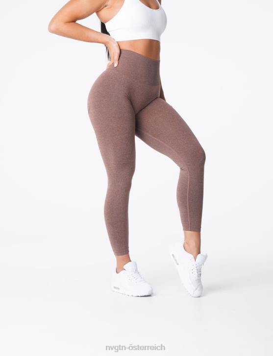 Fitness Frauen NVGTN 6J66623 Kakao Nahtlose Leggings mit Kurven