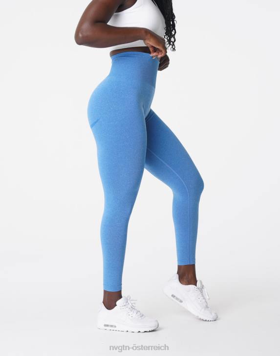 Fitness Frauen NVGTN 6J66624 Meerblau Nahtlose Leggings mit Kurven