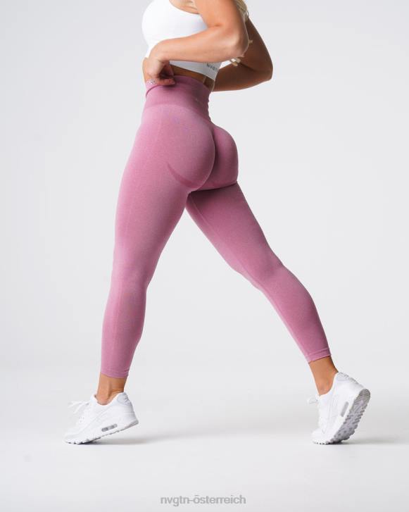 Fitness Frauen NVGTN 6J66629 Pastellrosa Nahtlose Leggings mit Kurven