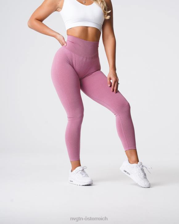 Fitness Frauen NVGTN 6J66629 Pastellrosa Nahtlose Leggings mit Kurven