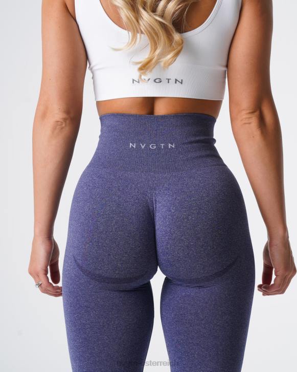 Fitness Frauen NVGTN 6J66630 Indigo Nahtlose Leggings mit Kurven