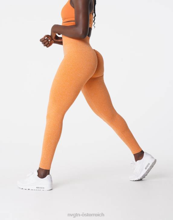 Fitness Frauen NVGTN 6J66645 Sonnenuntergangsorange Nahtlose Scrunch-Leggings