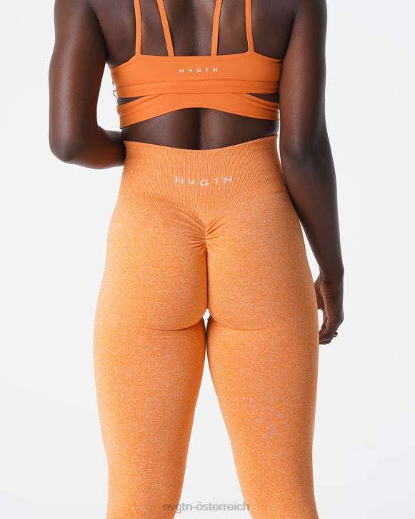 Fitness Frauen NVGTN 6J66645 Sonnenuntergangsorange Nahtlose Scrunch-Leggings