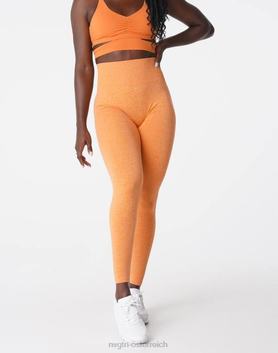 Fitness Frauen NVGTN 6J66645 Sonnenuntergangsorange Nahtlose Scrunch-Leggings