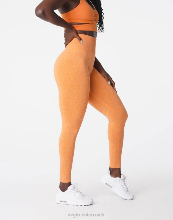 Fitness Frauen NVGTN 6J66645 Sonnenuntergangsorange Nahtlose Scrunch-Leggings