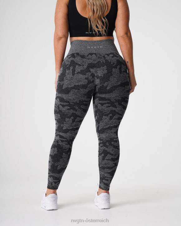 Fitness Frauen NVGTN 6J66656 Schwarz Nahtlose Camo-Leggings