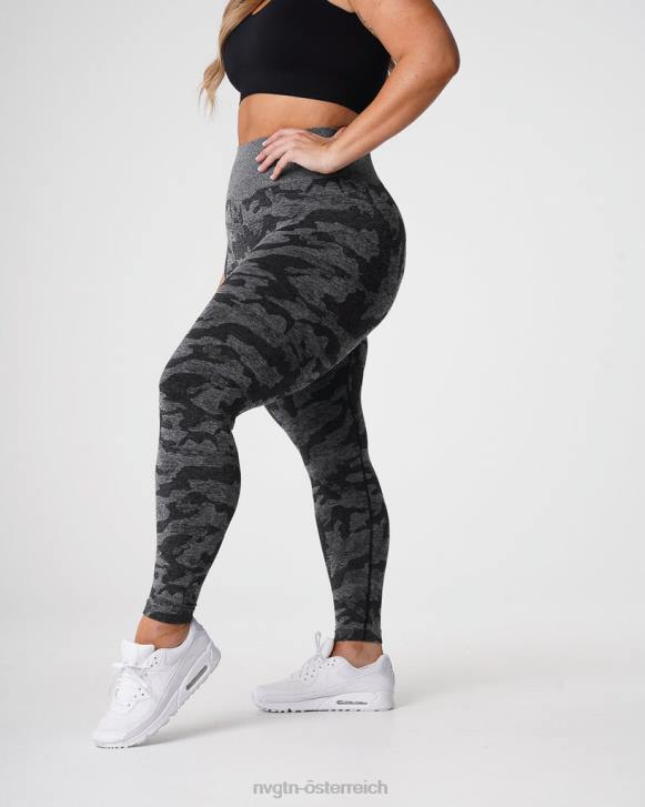 Fitness Frauen NVGTN 6J66656 Schwarz Nahtlose Camo-Leggings