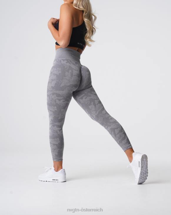 Fitness Frauen NVGTN 6J66657 grau Nahtlose Camo-Leggings