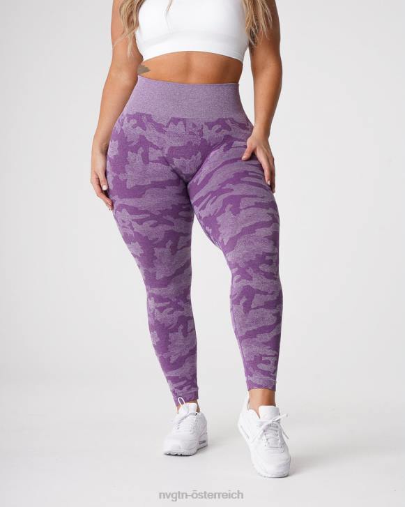 Fitness Frauen NVGTN 6J66658 violett Nahtlose Camo-Leggings