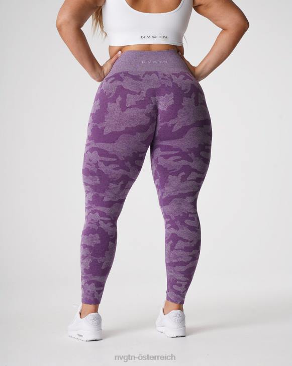 Fitness Frauen NVGTN 6J66658 violett Nahtlose Camo-Leggings