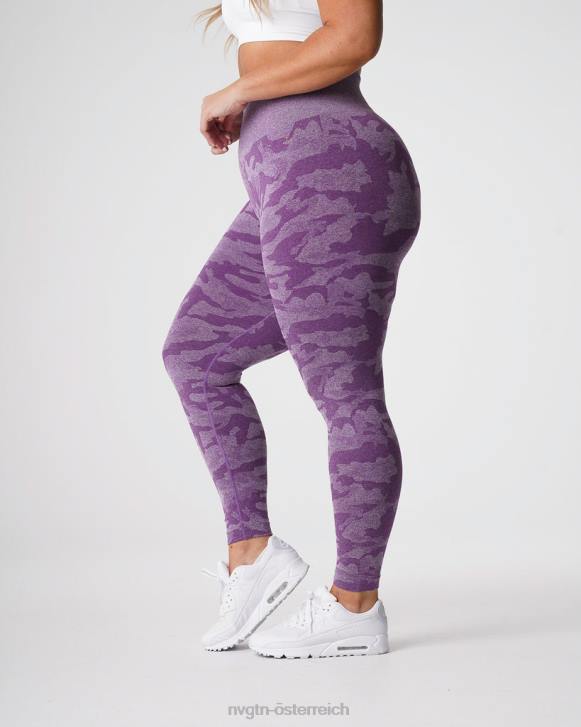 Fitness Frauen NVGTN 6J66658 violett Nahtlose Camo-Leggings