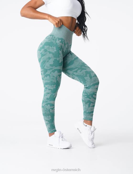 Fitness Frauen NVGTN 6J66662 Waldgrün Nahtlose Camo-Leggings