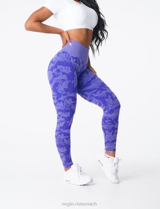 Fitness Frauen NVGTN 6J66667 Elektrisches Blau Nahtlose Camo-Leggings