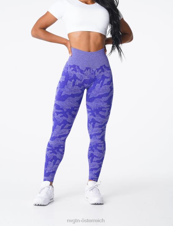 Fitness Frauen NVGTN 6J66667 Elektrisches Blau Nahtlose Camo-Leggings