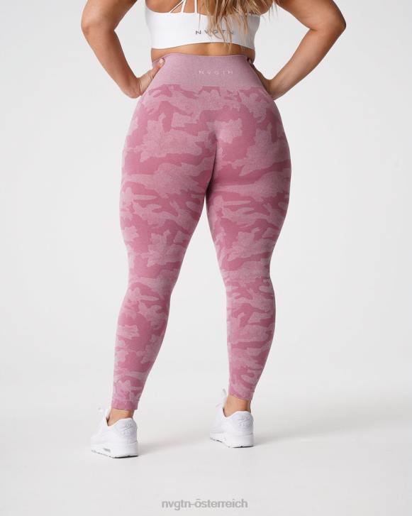 Fitness Frauen NVGTN 6J66670 Pastellrosa Nahtlose Camo-Leggings