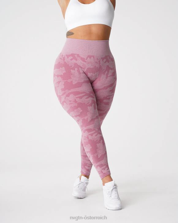 Fitness Frauen NVGTN 6J66670 Pastellrosa Nahtlose Camo-Leggings