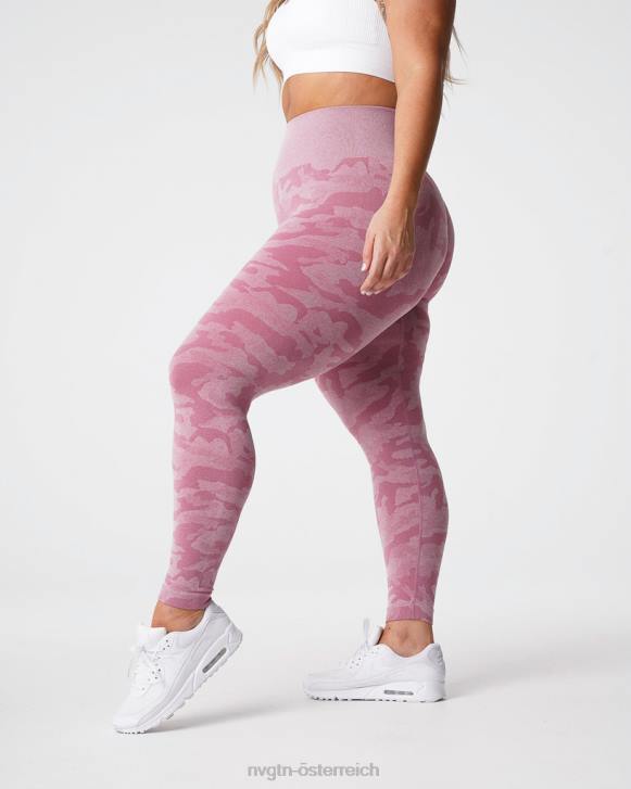 Fitness Frauen NVGTN 6J66670 Pastellrosa Nahtlose Camo-Leggings