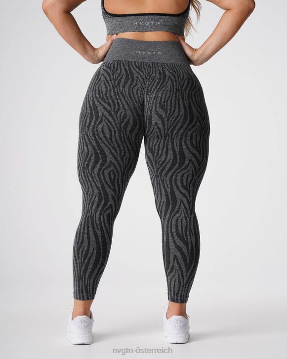 Fitness Frauen NVGTN 6J66677 schwarz gesprenkelt Nahtlose Zebra-Leggings