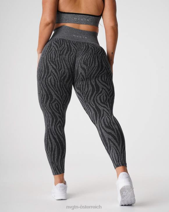 Fitness Frauen NVGTN 6J66677 schwarz gesprenkelt Nahtlose Zebra-Leggings