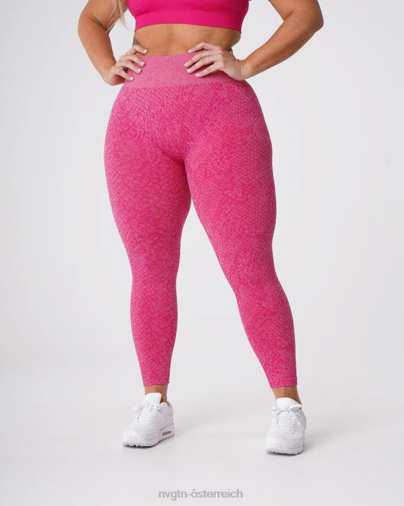 Fitness Frauen NVGTN 6J66693 Fuchsie Nahtlose Leggings aus Schlangenleder