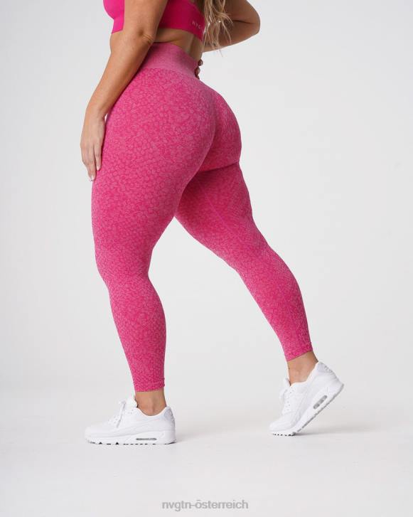 Fitness Frauen NVGTN 6J66693 Fuchsie Nahtlose Leggings aus Schlangenleder